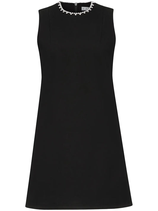 Crystal-Embellished Heart Mini Dress