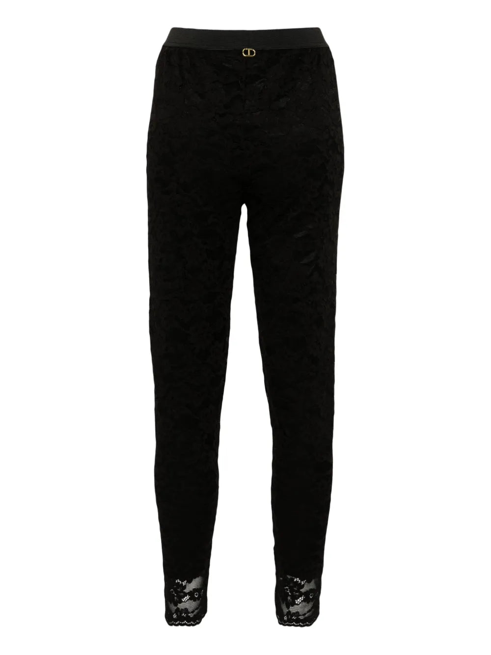 Floral-Lace Cotton Leggings