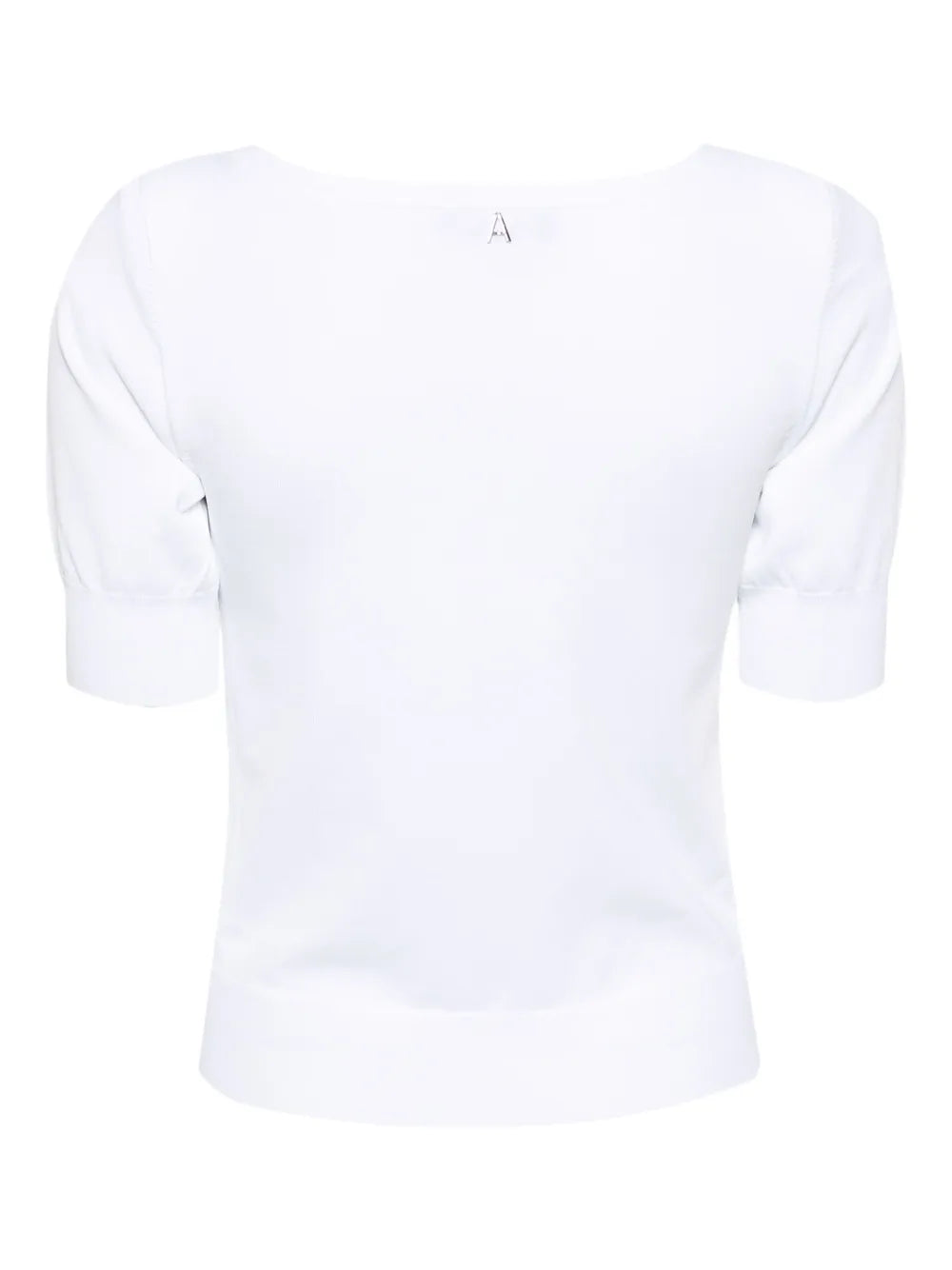 Bow-Detail Ribbed Top