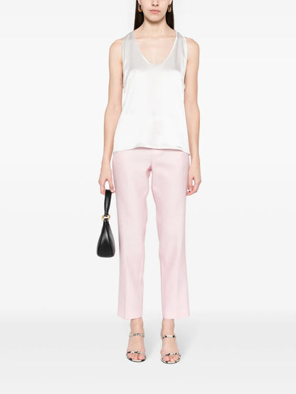 Scoop-Neck Silk Top