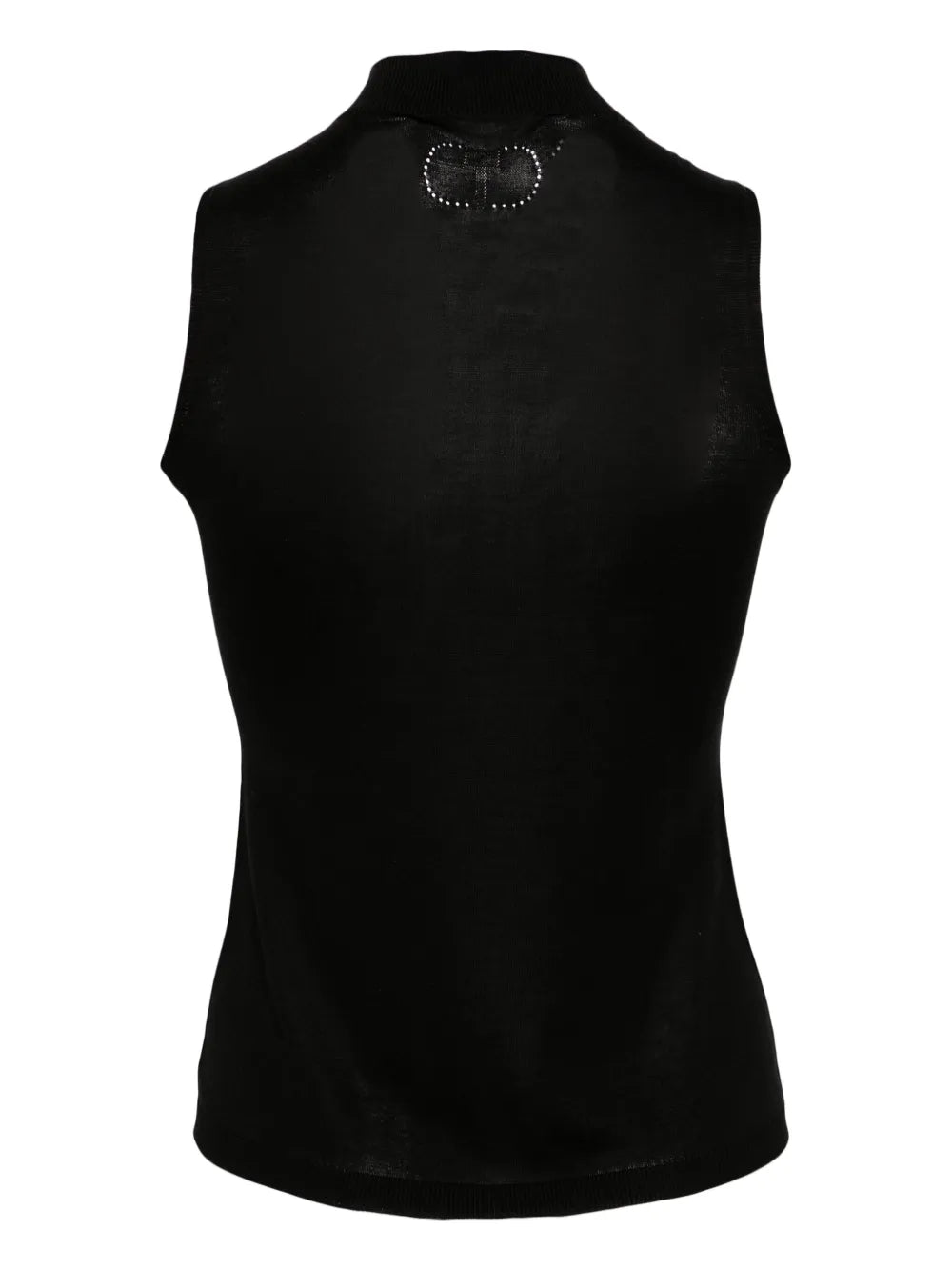 Mock-Neck Silk Tank Top