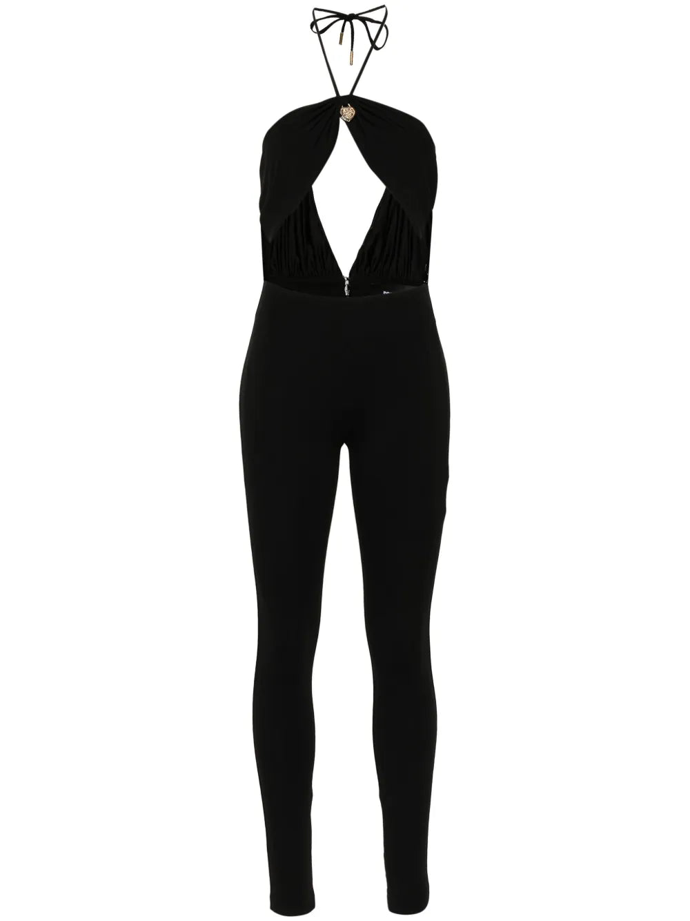 Heart-Detail Halterneck Jumpsuit