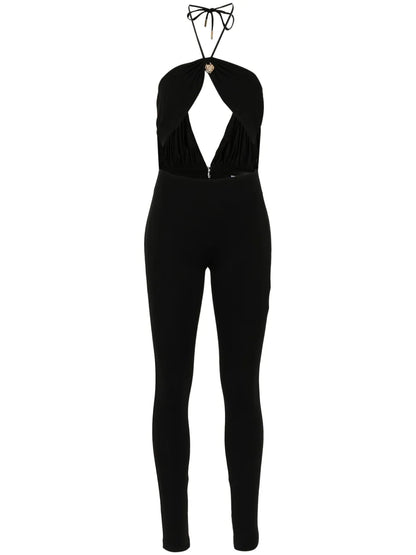 Heart-Detail Halterneck Jumpsuit