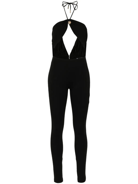Heart-Detail Halterneck Jumpsuit