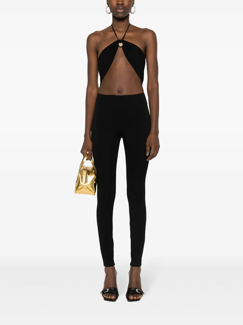 Heart-Detail Halterneck Jumpsuit