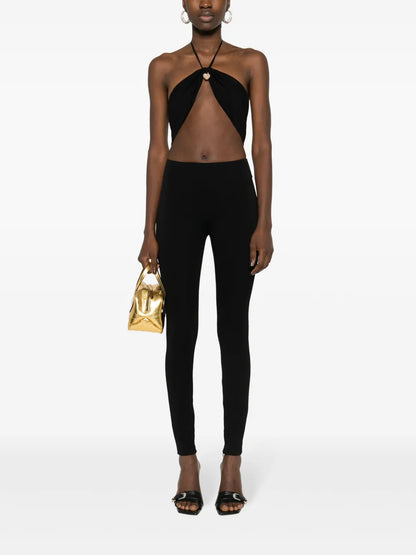 Heart-Detail Halterneck Jumpsuit
