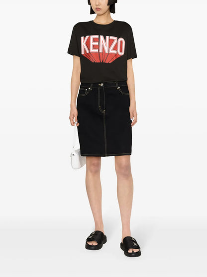 A-Line Denim Miniskirt