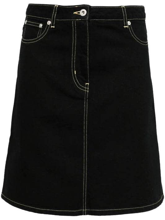 A-Line Denim Miniskirt