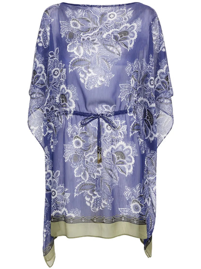 Floral-Print Kaftan Dress