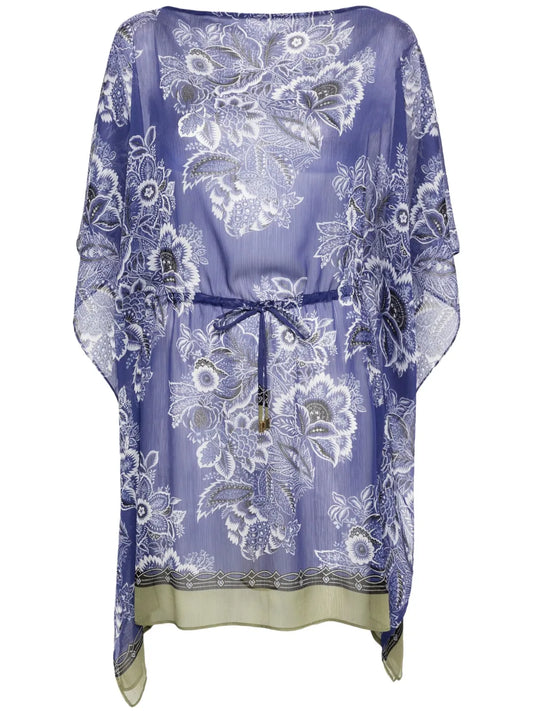 Floral-Print Kaftan Dress
