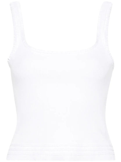 Ruffled Stretch-Cotton Top
