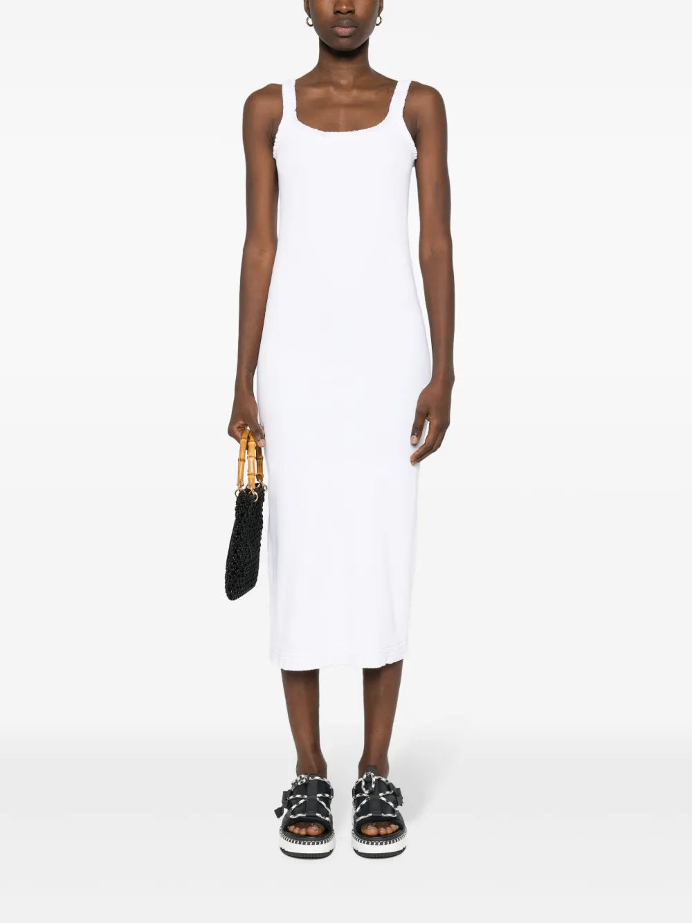 Ruffled Stretch-Cotton Dress