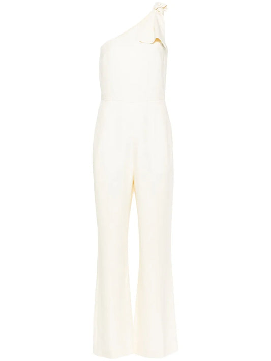 One-Shoulder Linen Jumpsuit