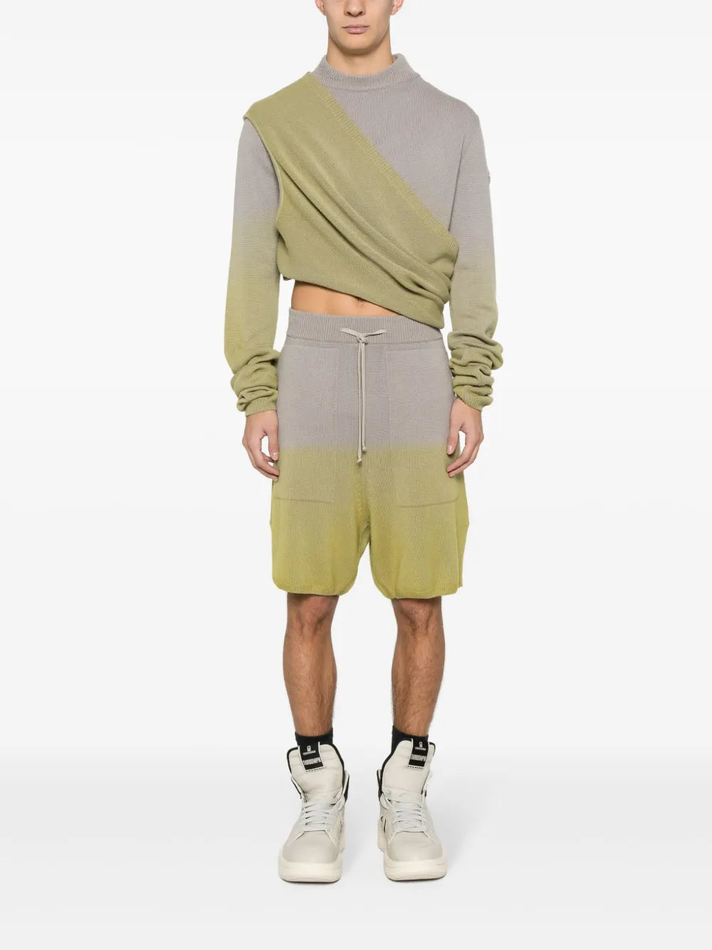 Ombré-Effect Cashmere Shorts