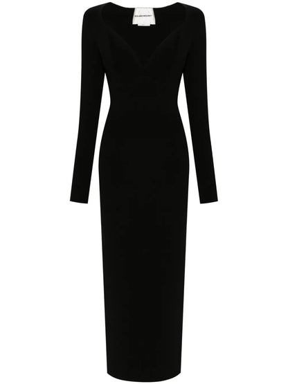 Pleat-Detail Knitted Dress