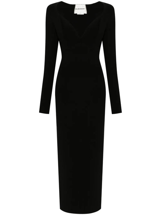 Pleat-Detail Knitted Dress