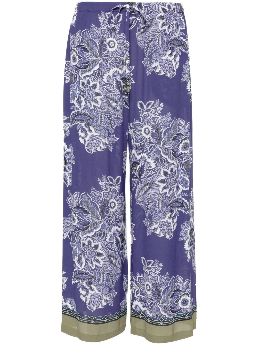 Floral-Print Wide-Leg Trousers