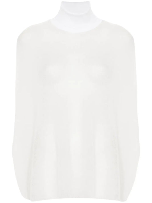 Open-Knit High-Neck Top