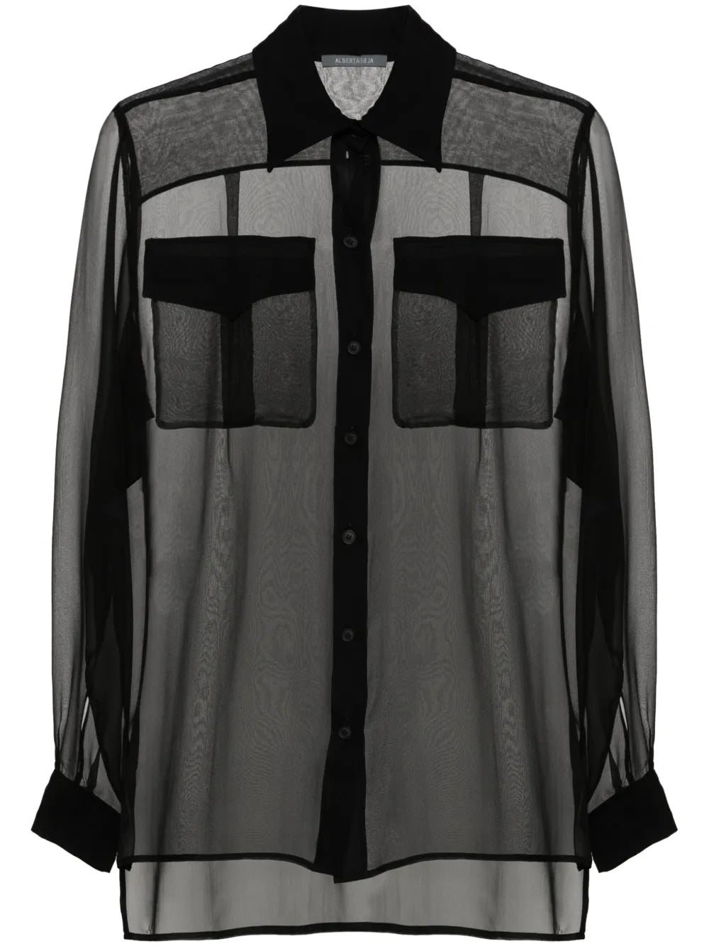 Semi-Sheer Silk Shirt