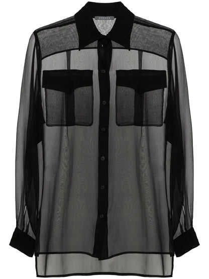 Semi-Sheer Silk Shirt