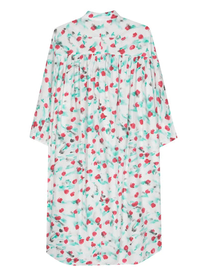 Reverie-Print Cotton Shirtdress