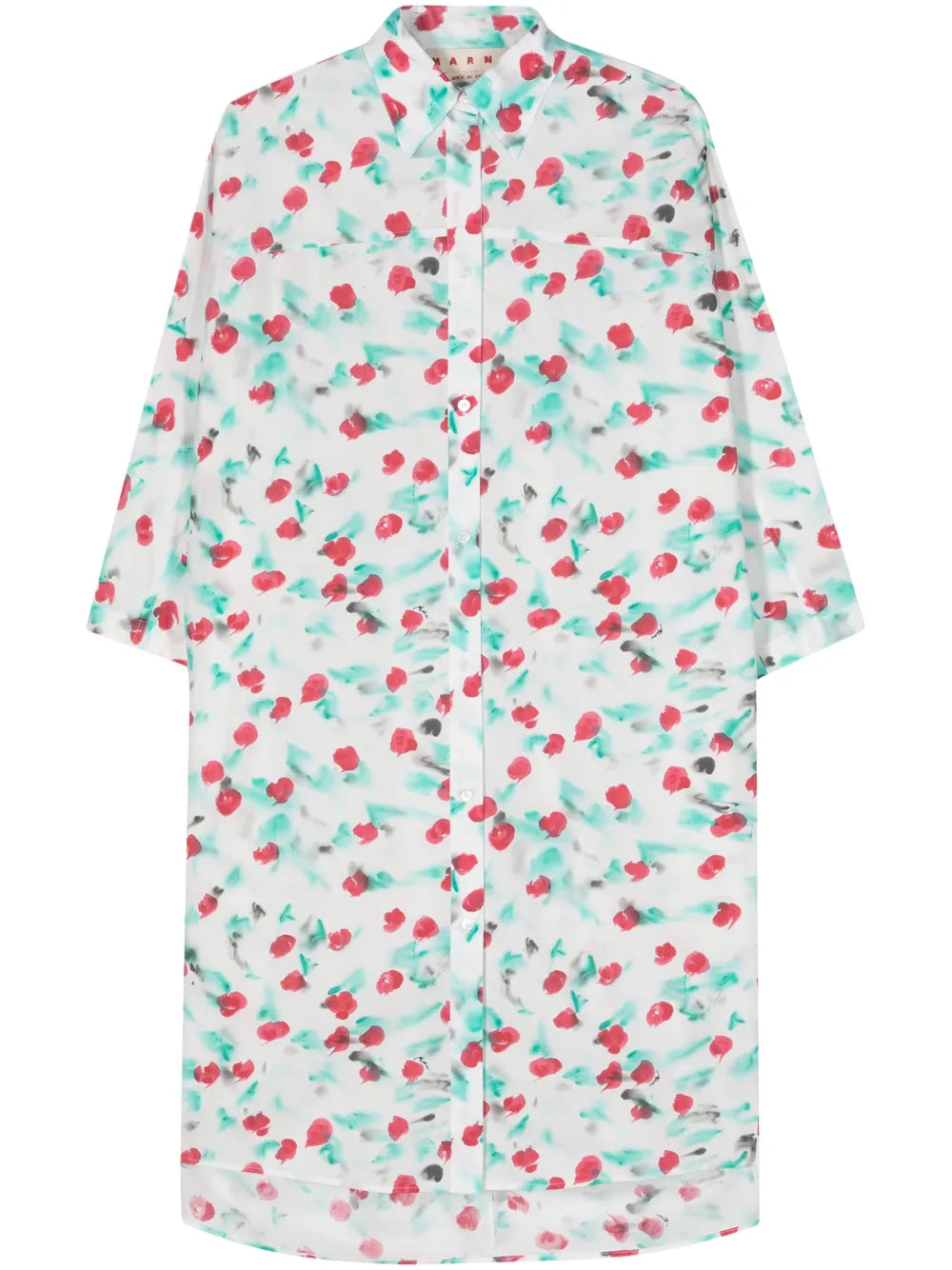 Reverie-Print Cotton Shirtdress