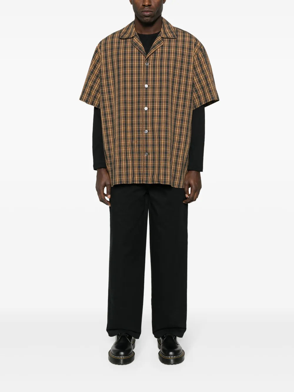 Straight-Leg Cotton Trousers