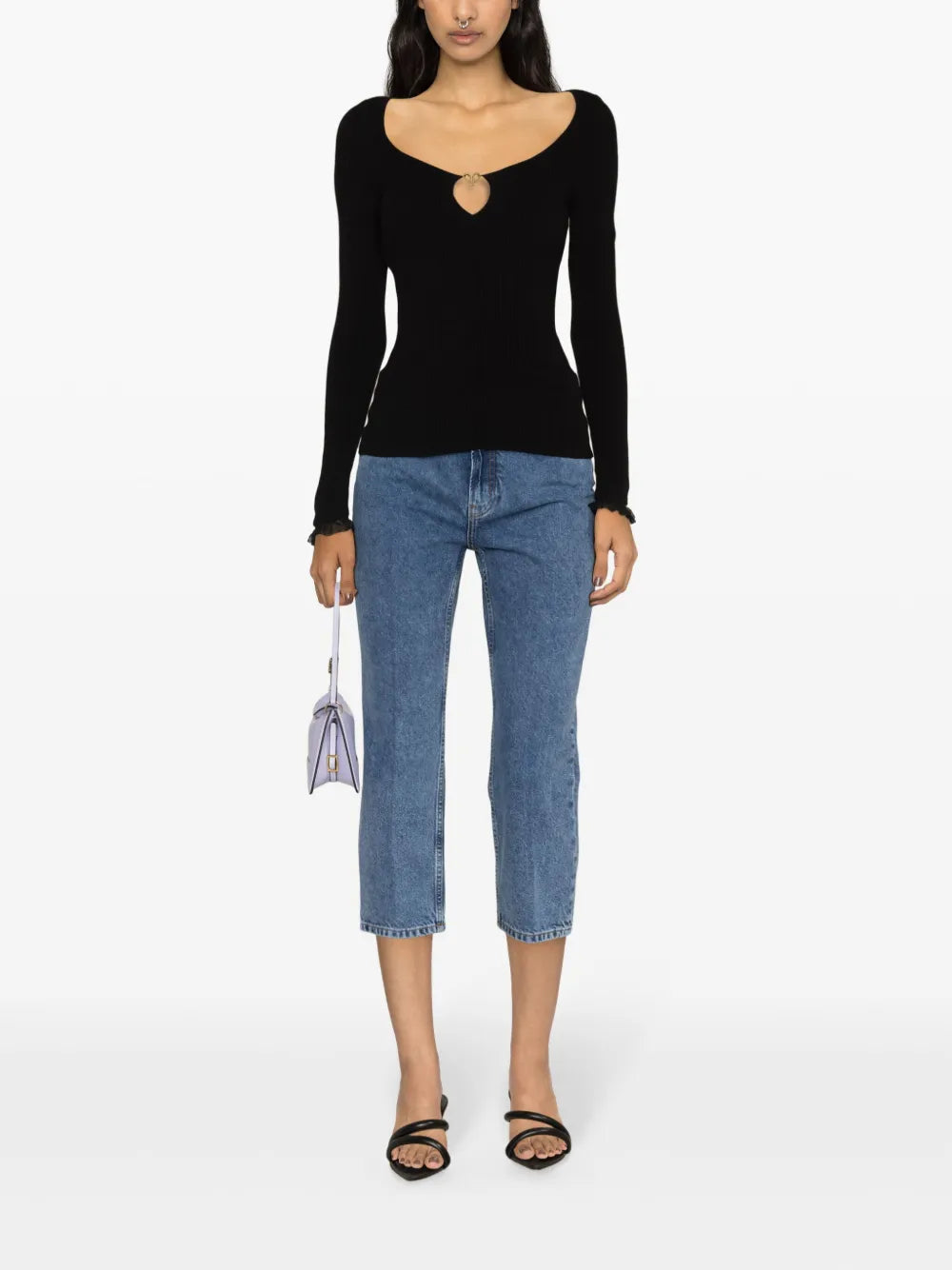 Logo-Plaque Ribbed-Knit Top