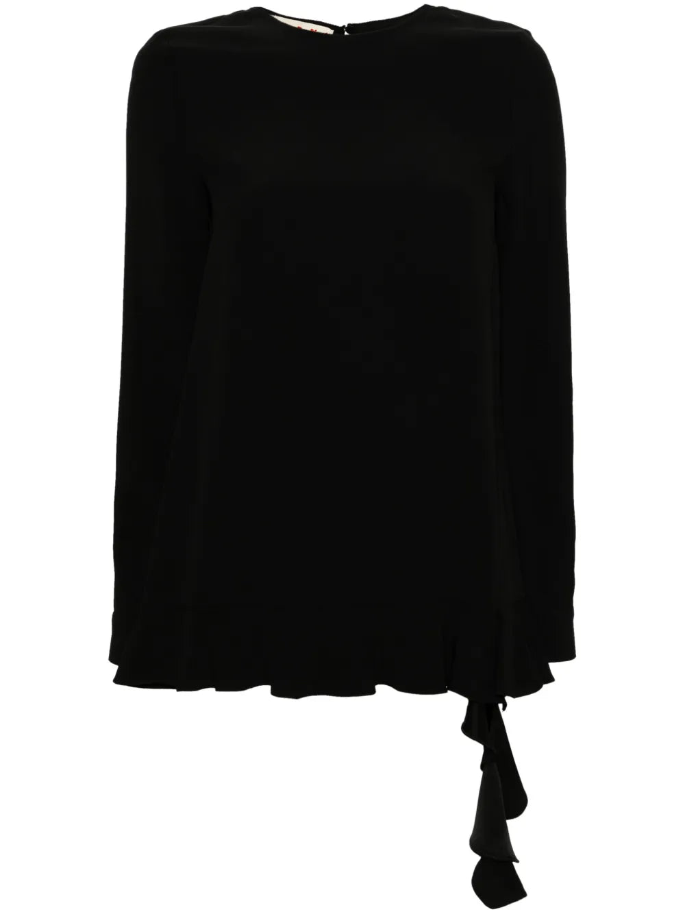Ruffled Crepe Blouse