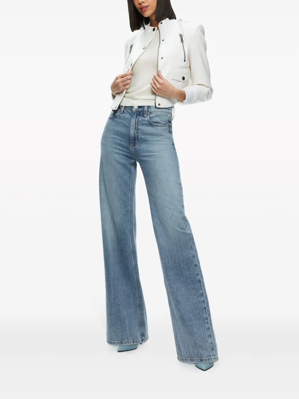 Ria Cropped Faux-Leather Jacket