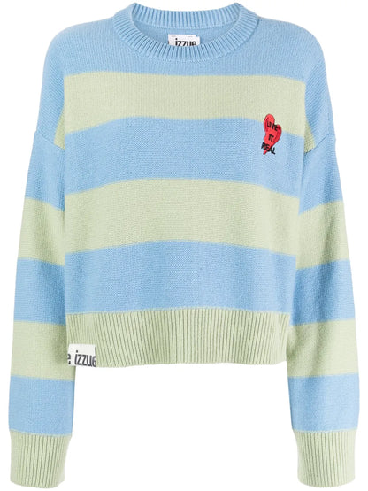 Heart-Patch Wool-Blend Jumper
