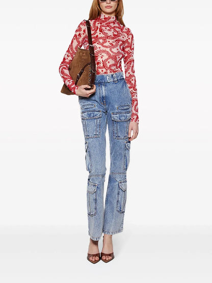 Bootcut Cargo Jeans
