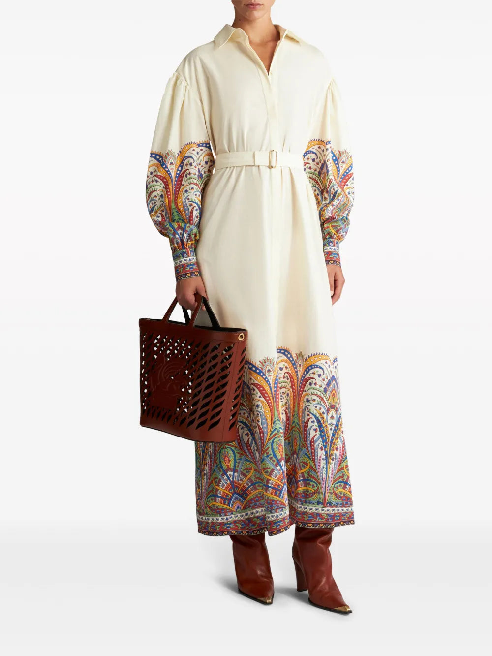 Paisley-Print Cotton Shirt Dress