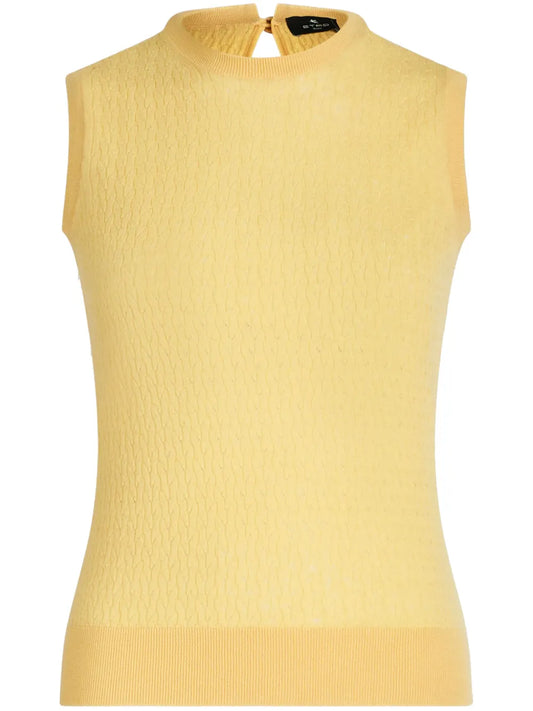 Sleeveless Wool Top