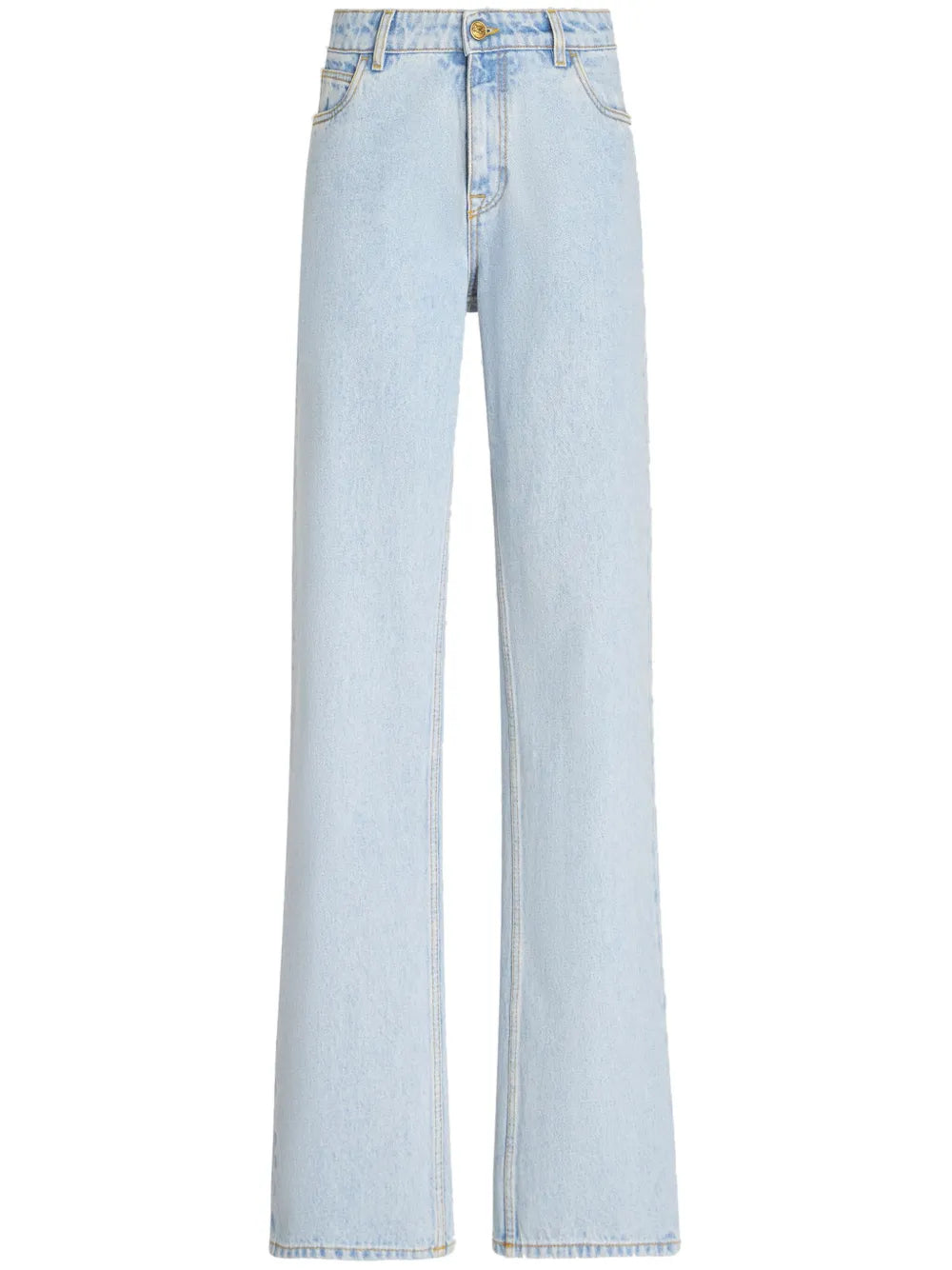 Logo-Embroidery Straight-Leg Jeans