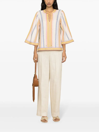 August Embroidered Cotton Blouse