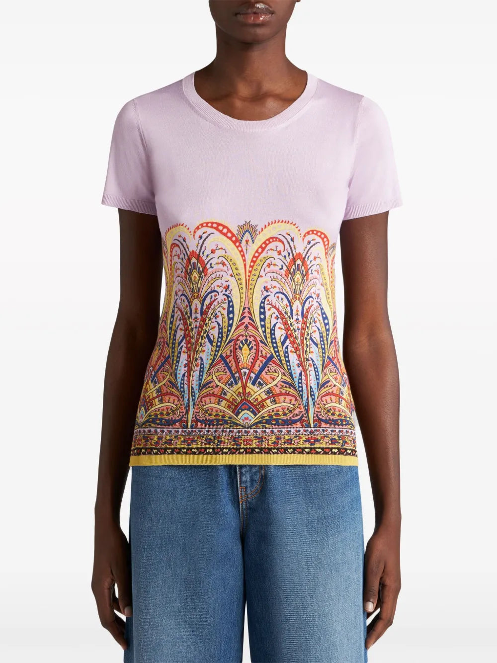 Paisley-Print Silk-Blend Top