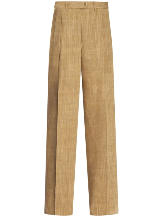 Slub-Effect Tailored Trousers