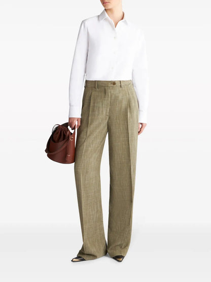 Slub-Effect Tailored Trousers