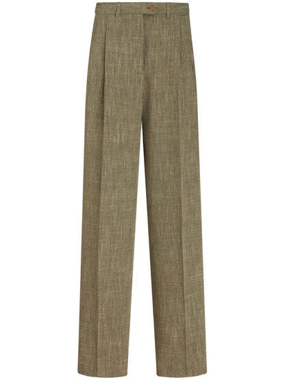 Slub-Effect Tailored Trousers