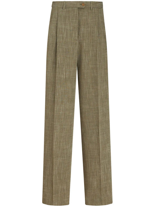 Slub-Effect Tailored Trousers