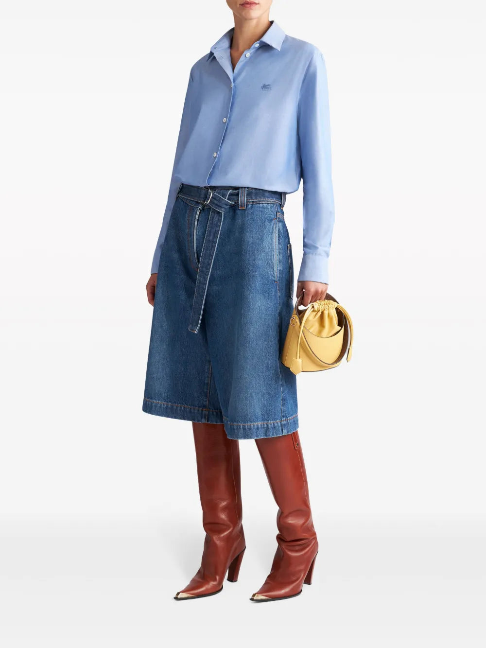 Pegaso-Embroidered Cotton Shirt