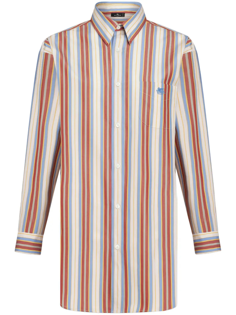 Vertical-Stripe Cotton Shirt