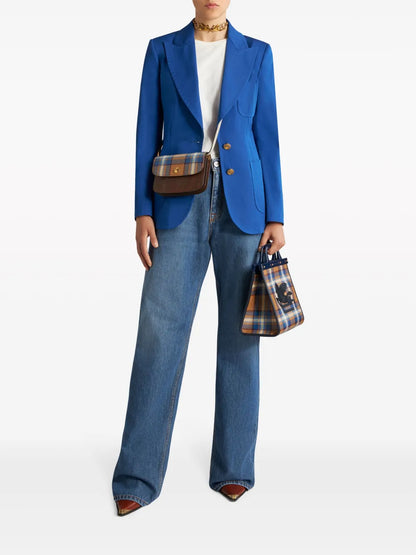 Pegaso-Buttons Stretch-Cotton Blazer