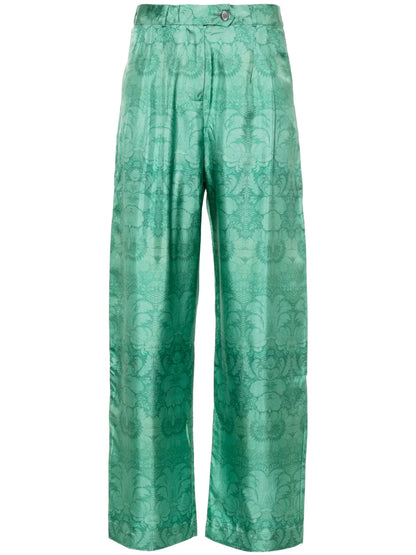 Floral Wide-Leg Trousers