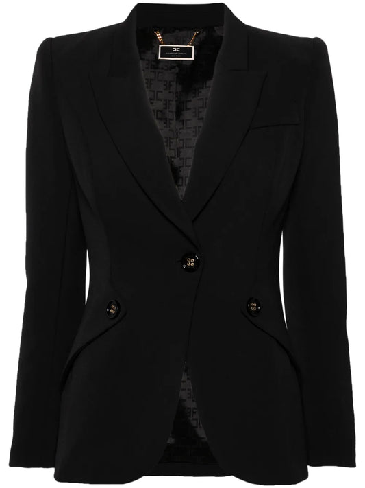 Single-Breasted Crepe Blazer
