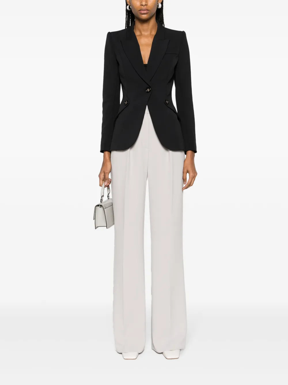 Single-Breasted Crepe Blazer