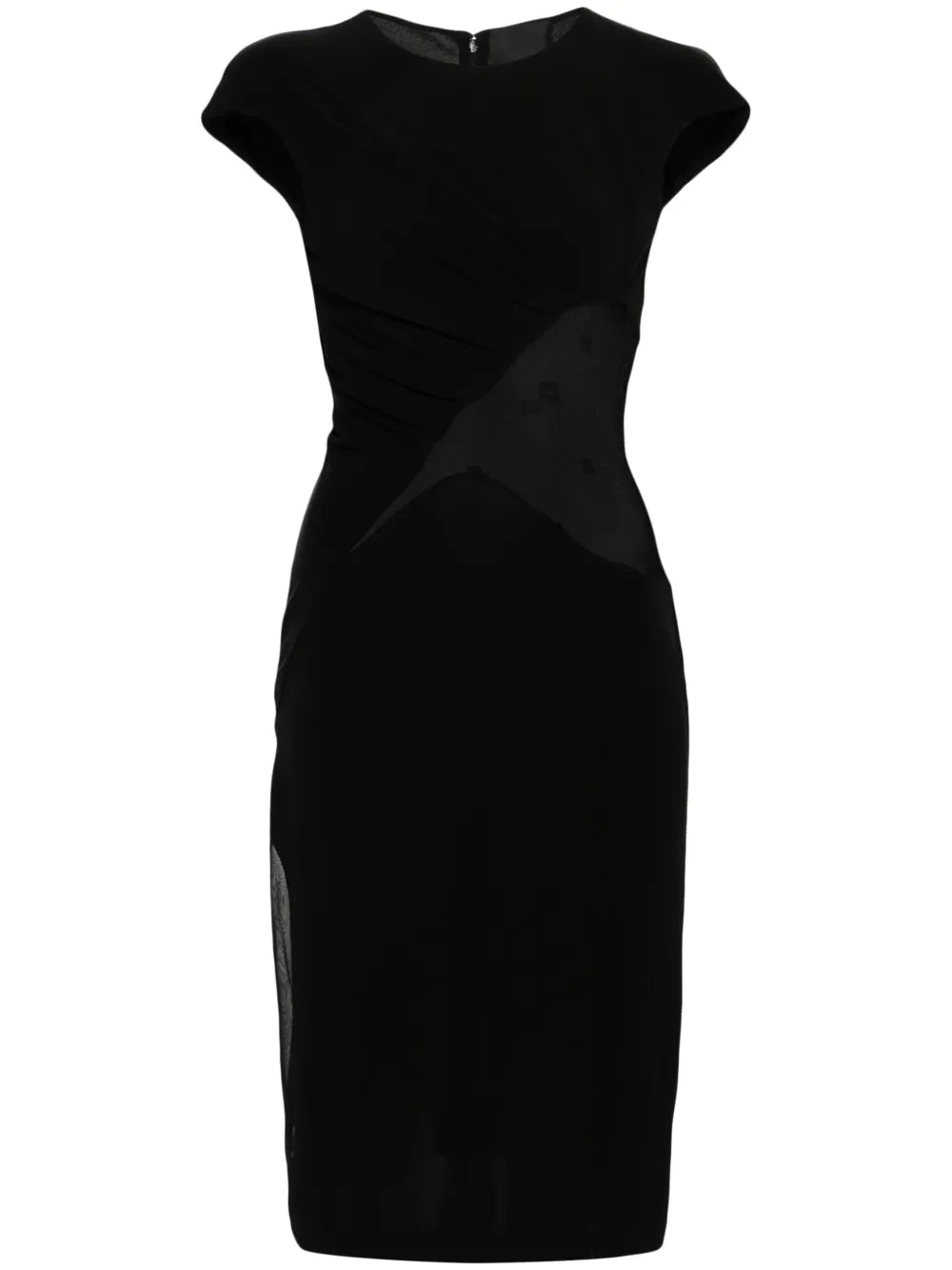 Panelled Crepe Midi Dress