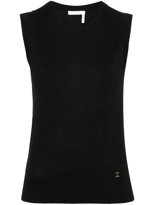 Sleeveless Wool Knitted Top