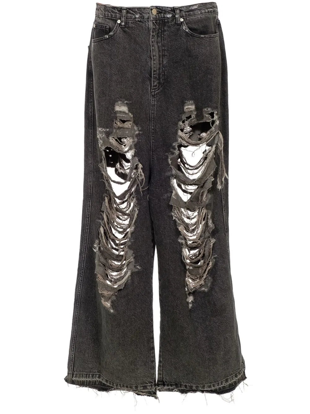 Ripped Wide-Leg Jeans